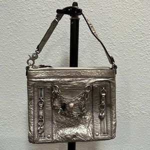 Juicy Couture Mini Metallic Silver Purse Bag